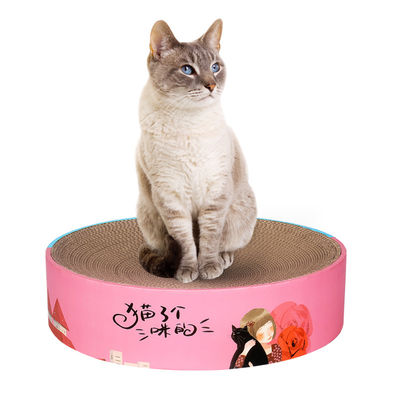 2 In1耐久の円形猫のScratcherのベッド パッド及びラウンジ1000g
