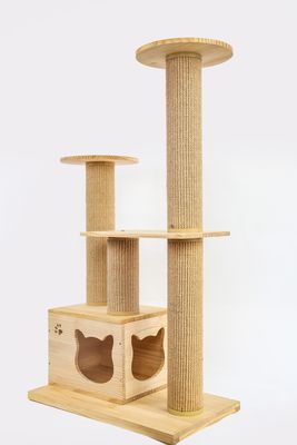 OEM及びODMの贅沢な木猫の上昇の木の家具の安全階段ペット上昇のベッド