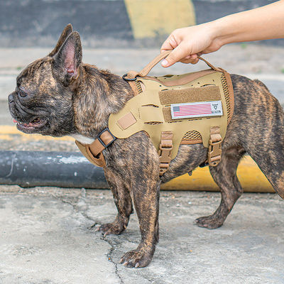 Hypalon物質的な犬の馬具犬の鎖のベスト様式犬の鎖が付いている屋外の戦術的なペット訓練の箱の革紐