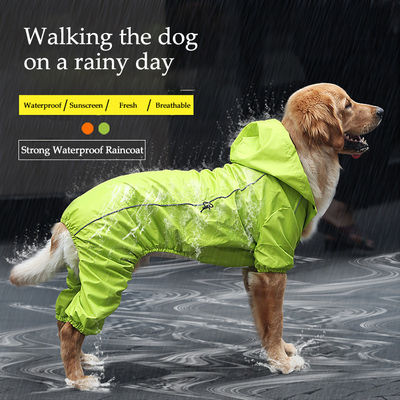 冬の暖かい通気性の反射野良犬のレインコートS-XXL犬雨スーツ