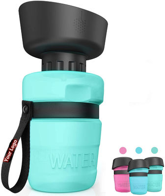 520ml HDPEのシリコーン ペット水差しの漏出証拠犬の水差し