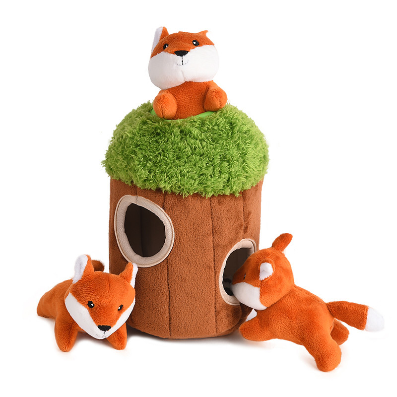 新しい設計ペット困惑のピカピカの柔らかいPlush咀嚼のかくれんぼ犬のおもちゃセット