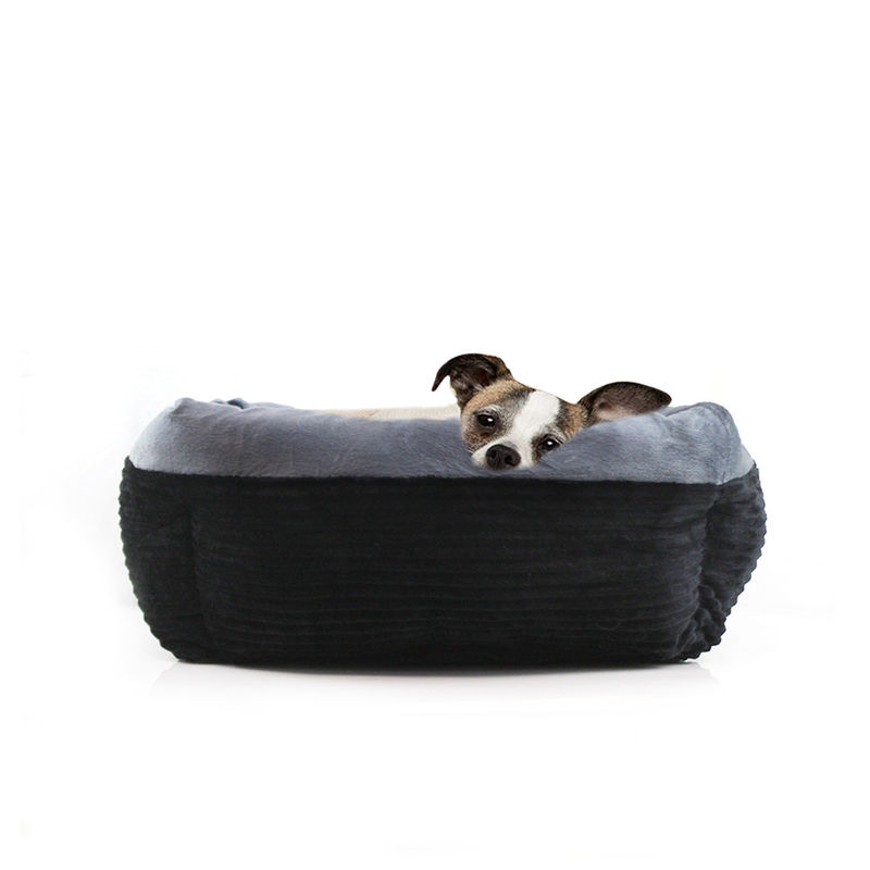 長方形Plush犬猫は自己暖まる熟睡ペットを寝かせるベッドのコーデュロイ ペットが洗濯できる快適な犬のソファーを寝かせる
