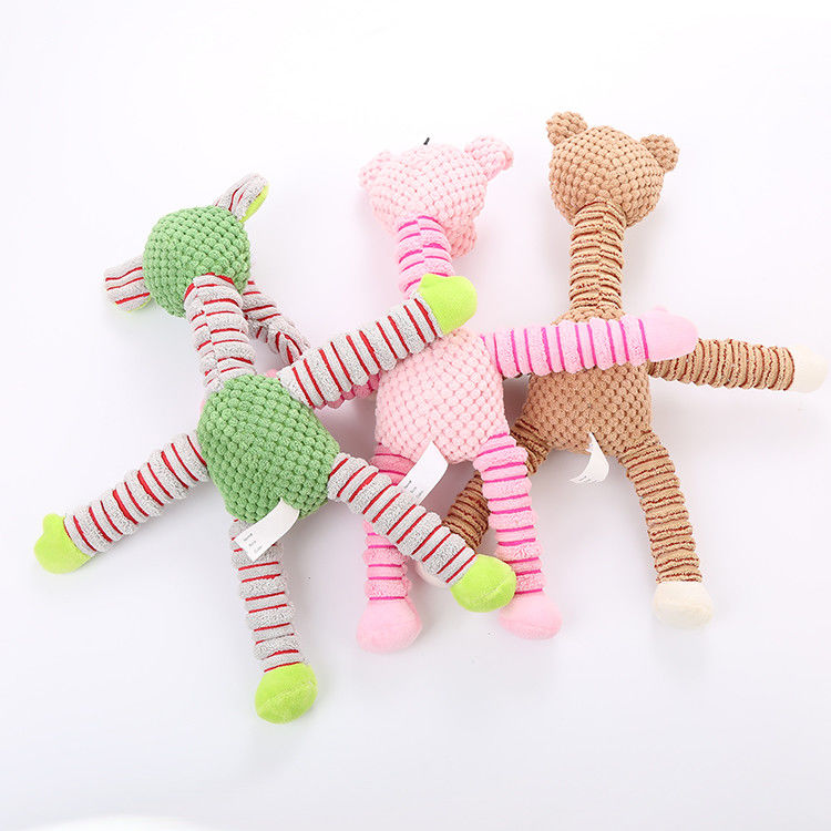 綿のPlushピカピカの犬は相互犬の咀嚼のおもちゃ、大きい歯の、中間小さいクリーニングのための詰められた子犬の咀嚼のおもちゃをもてあそぶ