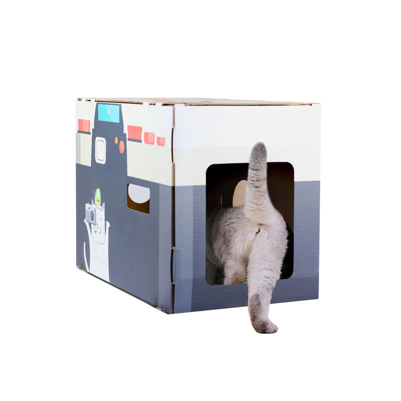 猫の家のScratcherのスクラッチ・パッドの段ボール洞窟のベッドScratcherが付いているレトロのカメラの形猫のラウンジ