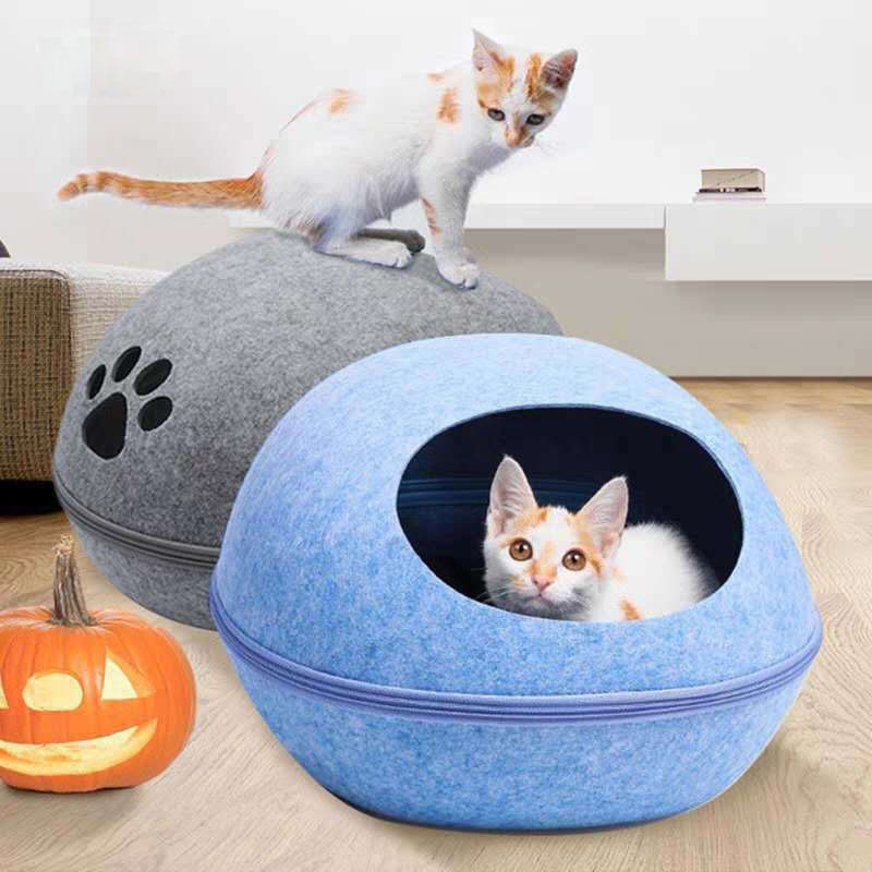 ペット供給のための環境に優しい通気性のかわいく取り外し可能な卵の形犬猫の洞窟のベッド