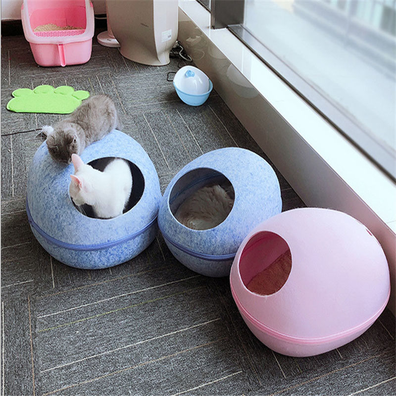 ペット供給のための環境に優しい通気性のかわいく取り外し可能な卵の形犬猫の洞窟のベッド