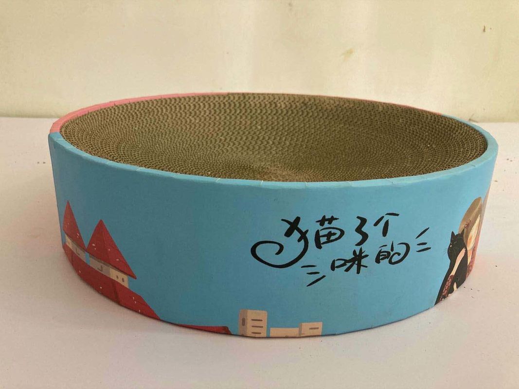 2 In1耐久の円形猫のScratcherのベッド パッド及びラウンジ1000g
