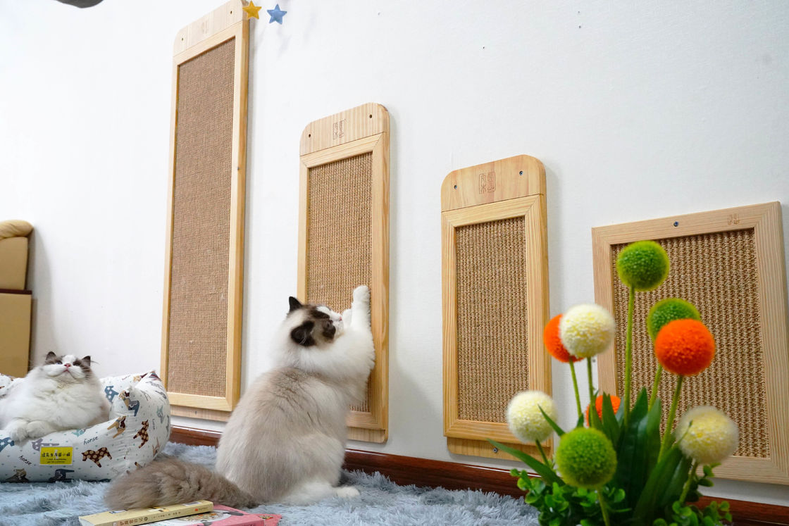 耐久のサイザルアサ壁に取り付けられた猫のScratcherのポストの場所の床40*30cm 30*76cm 40*120cm