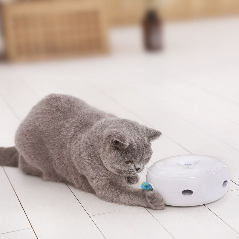 電気理性的な回転自動猫のおもちゃの羽猫のおもちゃ
