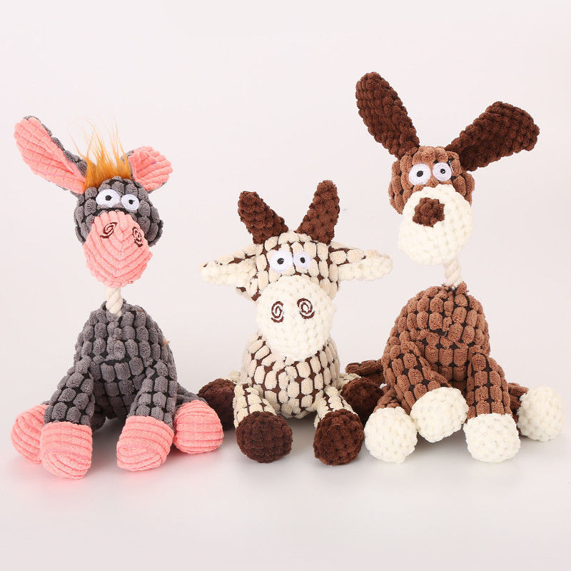 退屈丈夫なPlush犬のおもちゃを減らしている小さい中間の大きい犬のための咀嚼犬ペットおもちゃ