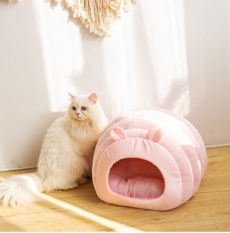 半封鎖快適なペット ベッドの猫のための穏やかな睡眠のマットのRemoveableカバー巣