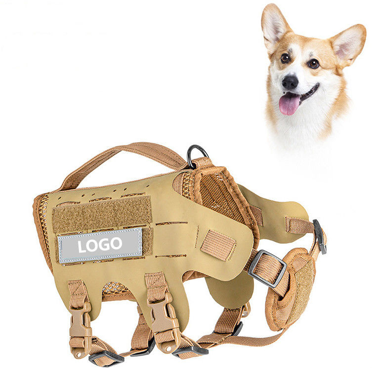 Hypalon物質的な犬の馬具犬の鎖のベスト様式犬の鎖が付いている屋外の戦術的なペット訓練の箱の革紐