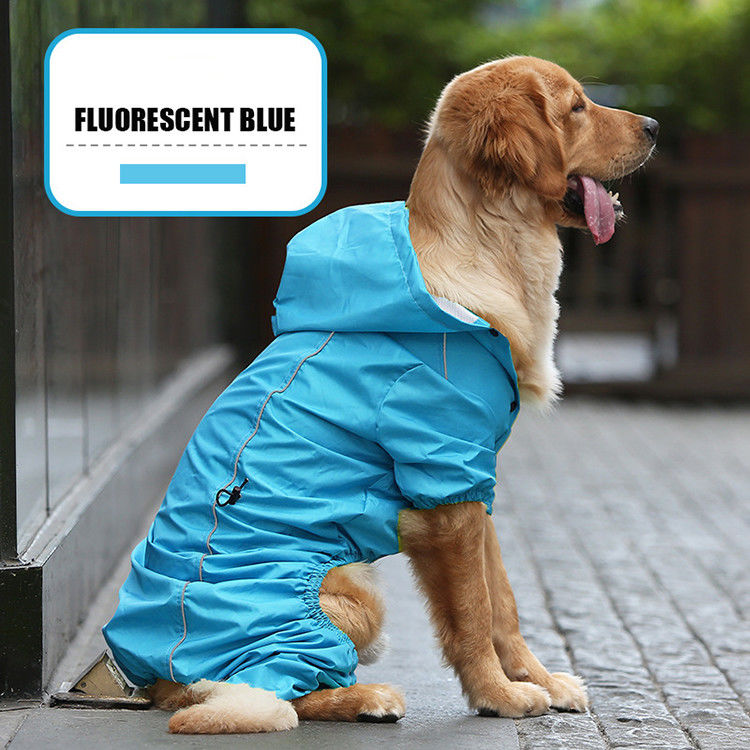 冬の暖かい通気性の反射野良犬のレインコートS-XXL犬雨スーツ