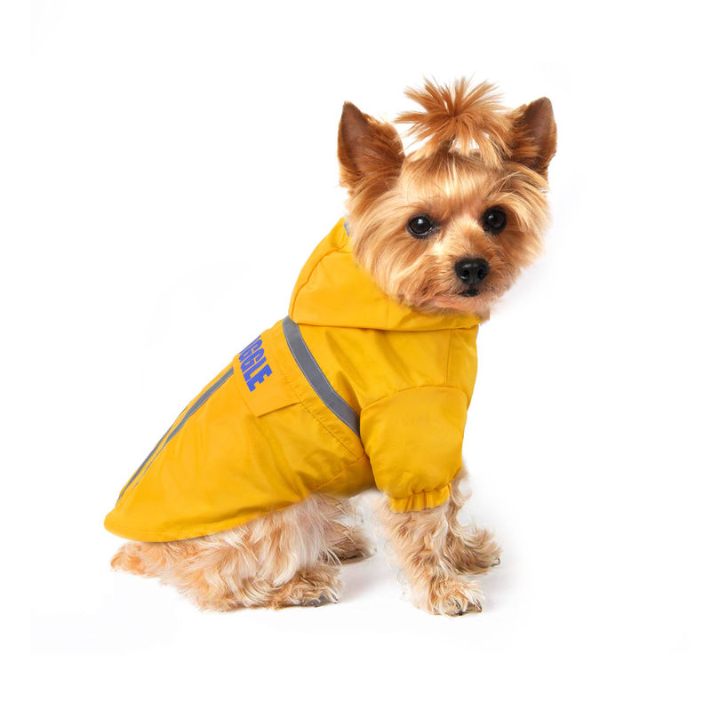 屋外の反射ペット レインコート犬のための貯蔵袋が付いている独特で明るい雨ジャケット