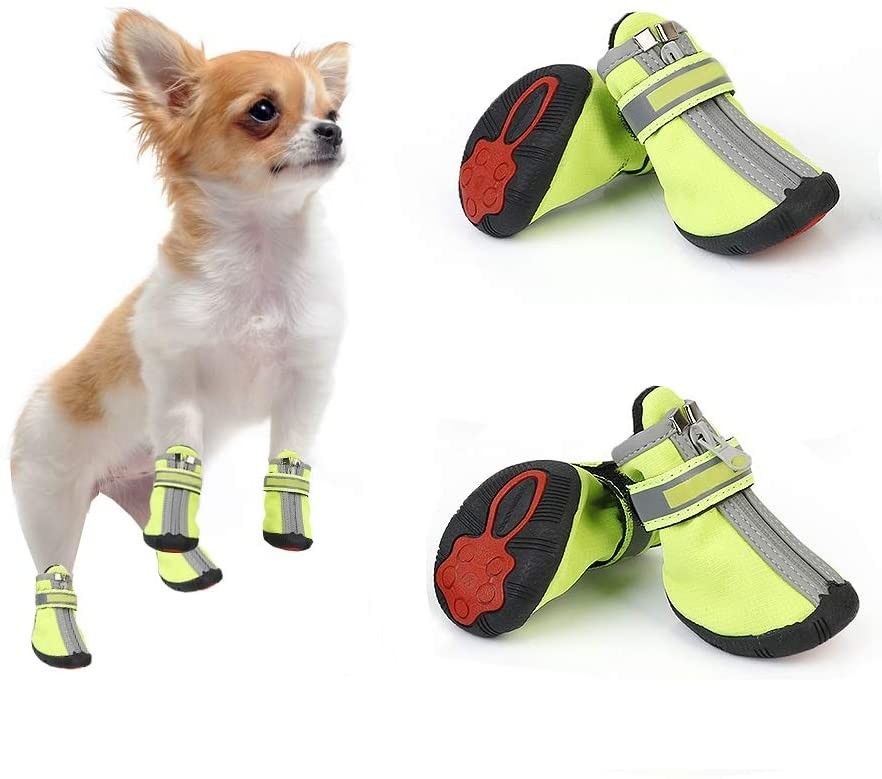 専門の非スリップ ゴム製唯一犬のハイキングはブーツをハイキングしている反射子犬に蹄鉄を打つ
