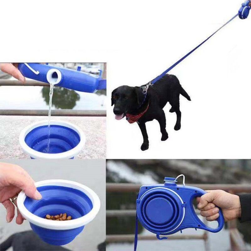 5つ折りたたみボール犬の船尾袋ディスペンサーが付いている1つのナイロン犬の鎖携帯用犬の水差しに付き