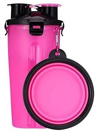 350ml 2つの折りたたみシリコーン ボールが付いている屋外の携帯用ペット水差しディスペンサー