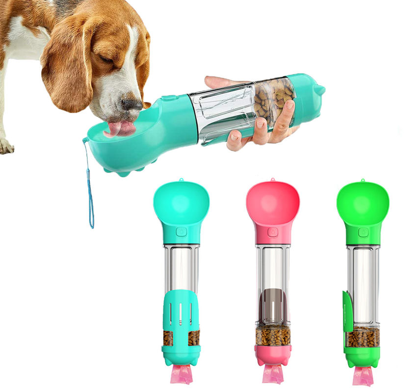 Hallupets携帯用犬の水差しの漏出はコンボのコップを飲み、食べるための1の4つを検査する