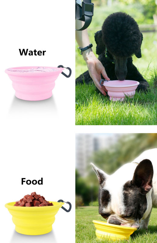 犬猫のドッグ フードおよび水ボールのための屋外のシリコーン旅行水ボール