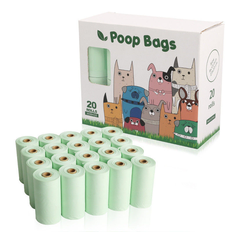 BSCIのコーンスターチ犬の船尾は100%のCompostable生物分解性の船尾袋を袋に入れる