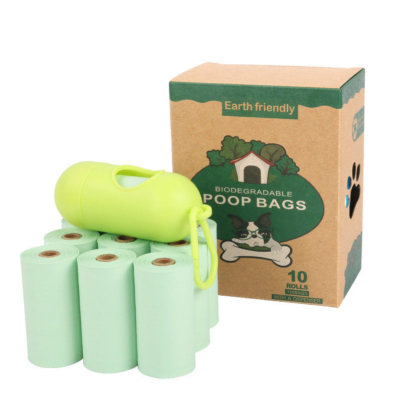 100% Compostableプラスチック自由な生物分解性犬の船尾はディスペンサーと袋に入れる