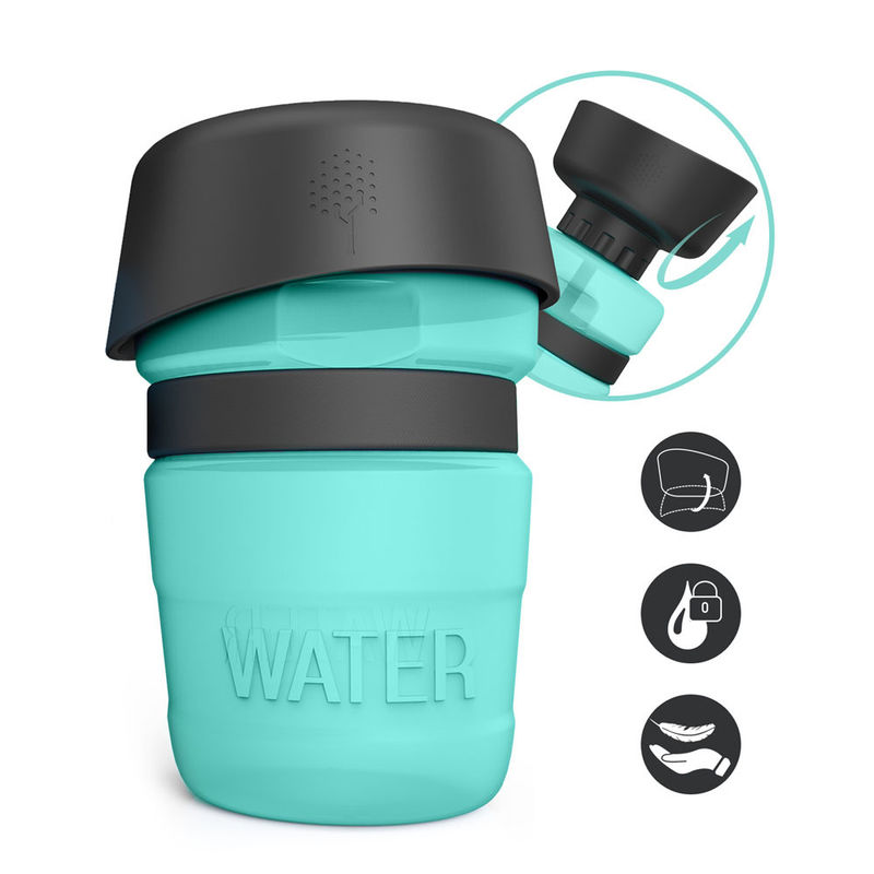 520ml HDPEのシリコーン ペット水差しの漏出証拠犬の水差し