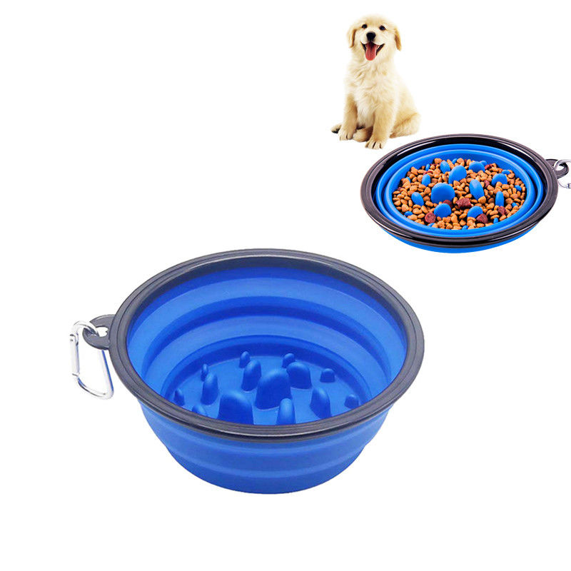 遅い食べる皿のためのTPEおよびABS旅行犬の折りたたみボール
